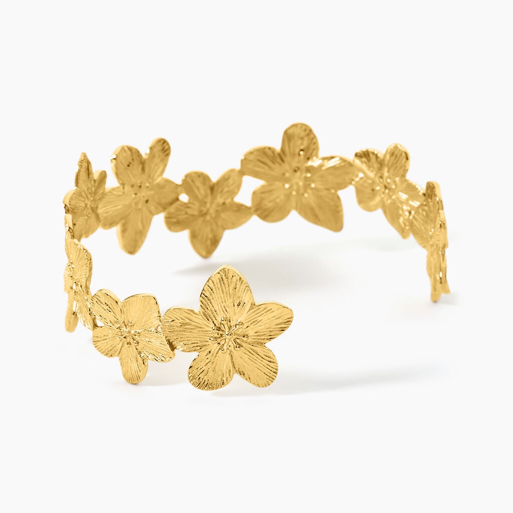Bracelet Jonc Barbade Acier Jaune - Bracelets joncs Femme | Histoire d&rsquo;Or