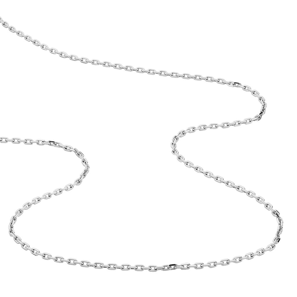 Cha&icirc;ne Claudine Maille For&ccedil;at Argent Blanc - Chaines Famille | Histoire d&rsquo;Or