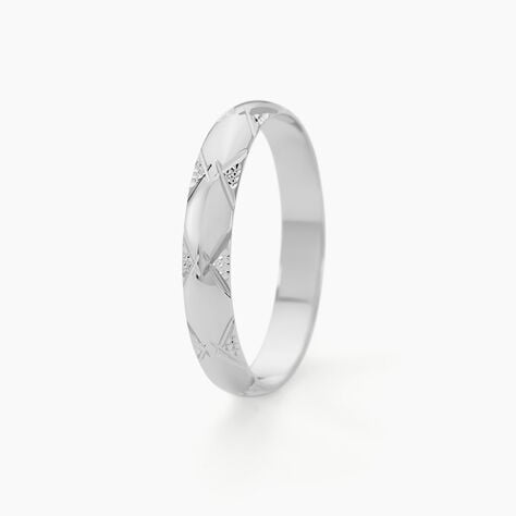 Alliance Harmonie Demi Jonc Classique Or Blanc - Alliances Famille | Histoire d’Or