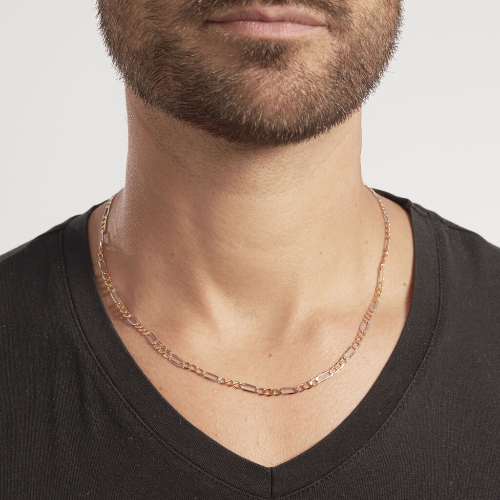 Chaîne Cameo Maille Alternee 1/3 Or Bicolore - Chaines Homme | Histoire d’Or