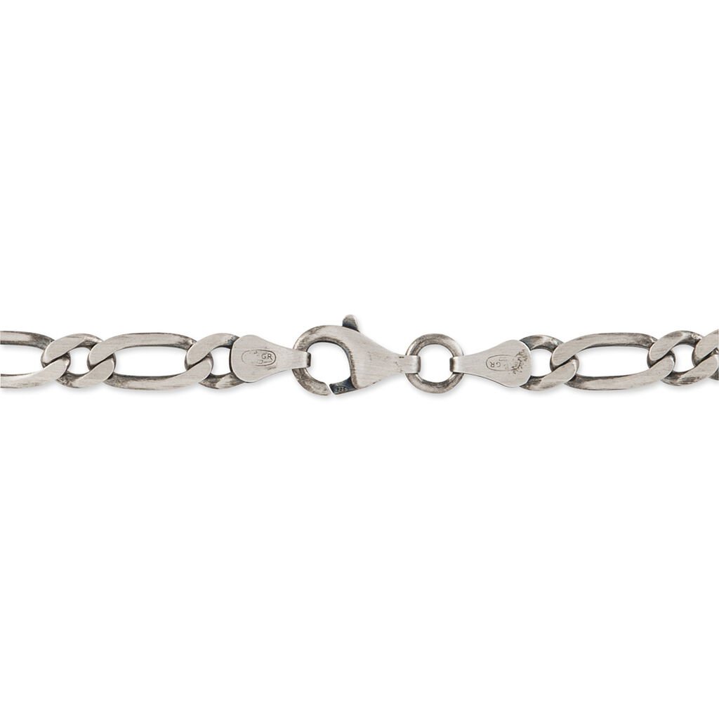 Bracelet Anilo Noircie Argent Blanc - Bracelets cha&icirc;ne Homme | Histoire d&rsquo;Or
