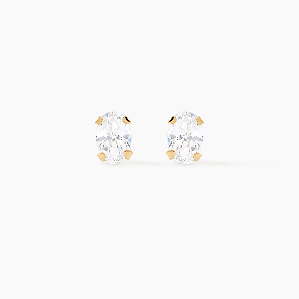 Boucles D'oreilles Puces Eddie Or Jaune Oxyde - Clous d'oreilles Femme | Histoire d&rsquo;Or