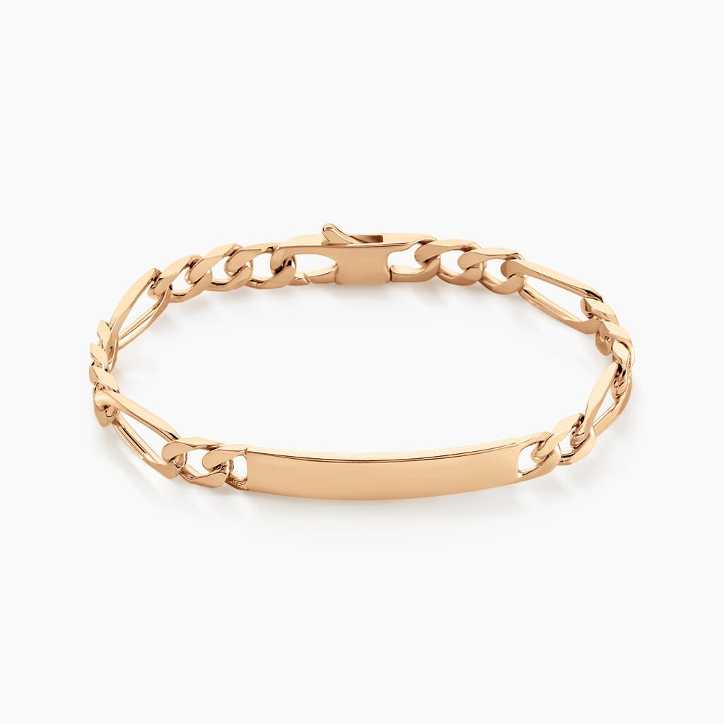 Bracelet Identit&eacute; Bixente Plaqu&eacute; Or Jaune - Gourmettes Homme | Histoire d&rsquo;Or