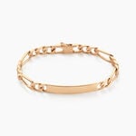 Bracelet Identit&eacute; Bixente Plaqu&eacute; Or Jaune - Gourmettes Homme | Histoire d&rsquo;Or