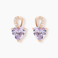 Boucles D'oreilles Puces Atieno Argent Rose Oxyde De Zirconium