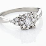 Bague Cierra Platine Blanc Diamant - Bagues solitaires Femme | Histoire d&rsquo;Or