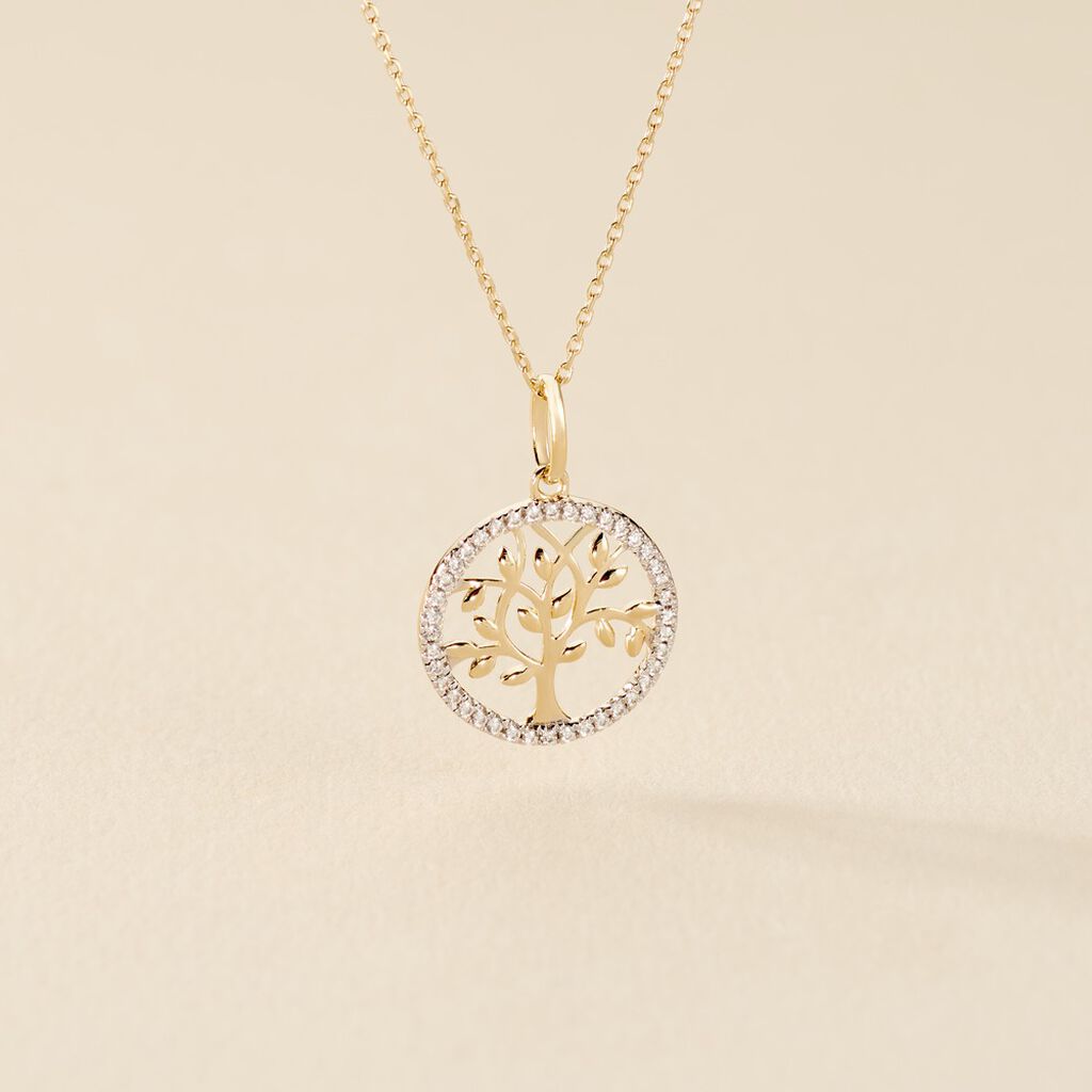 Collier Darell Or Jaune Oxyde De Zirconium - Colliers Femme | Histoire d&rsquo;Or