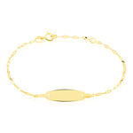 Bracelet Identit&eacute; Eowyn Maille Fantaisie Or Jaune - Bracelets Communion Enfant | Histoire d&rsquo;Or