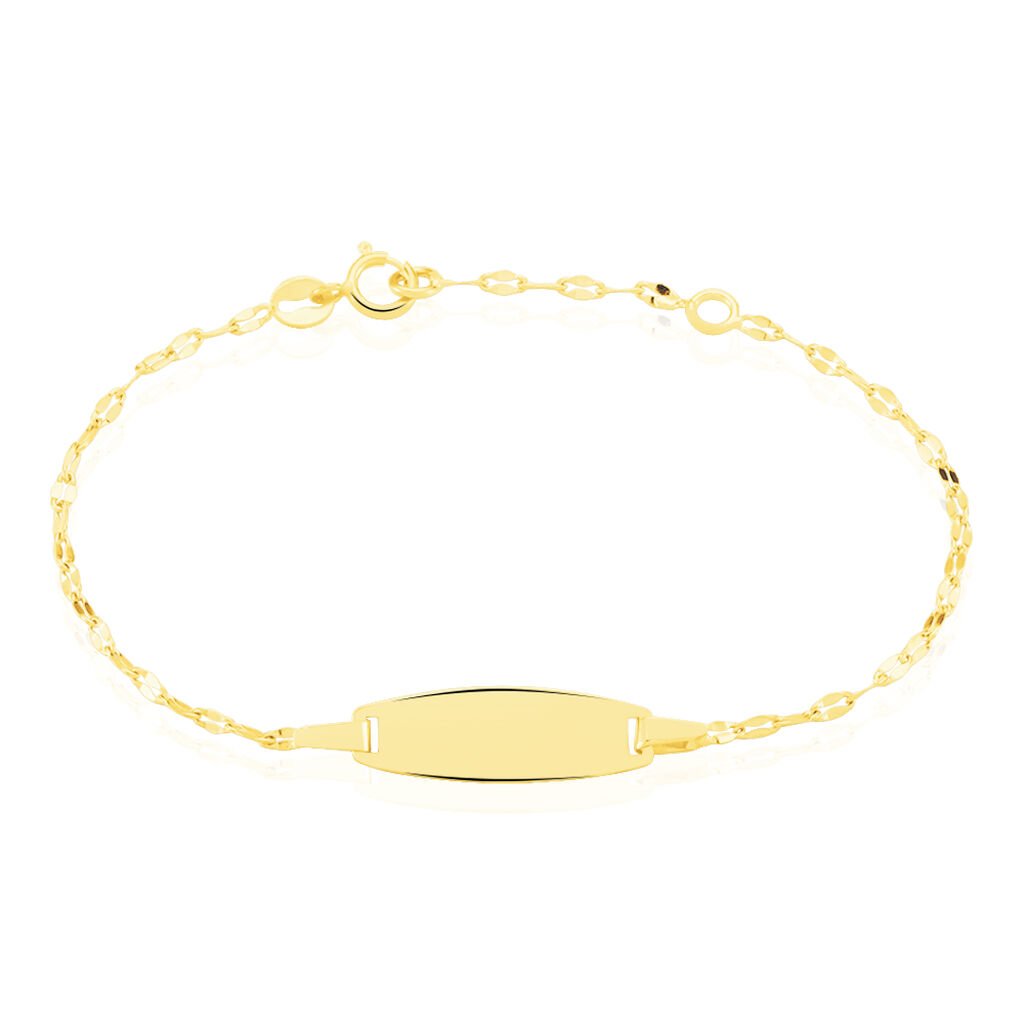 Bracelet Identité Eowyn Maille Fantaisie Or Jaune - Bracelets Communion Enfant | Histoire d’Or