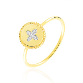 Bague Austina Or Jaune Diamant - Bagues avec pierre Femme | Histoire d’Or