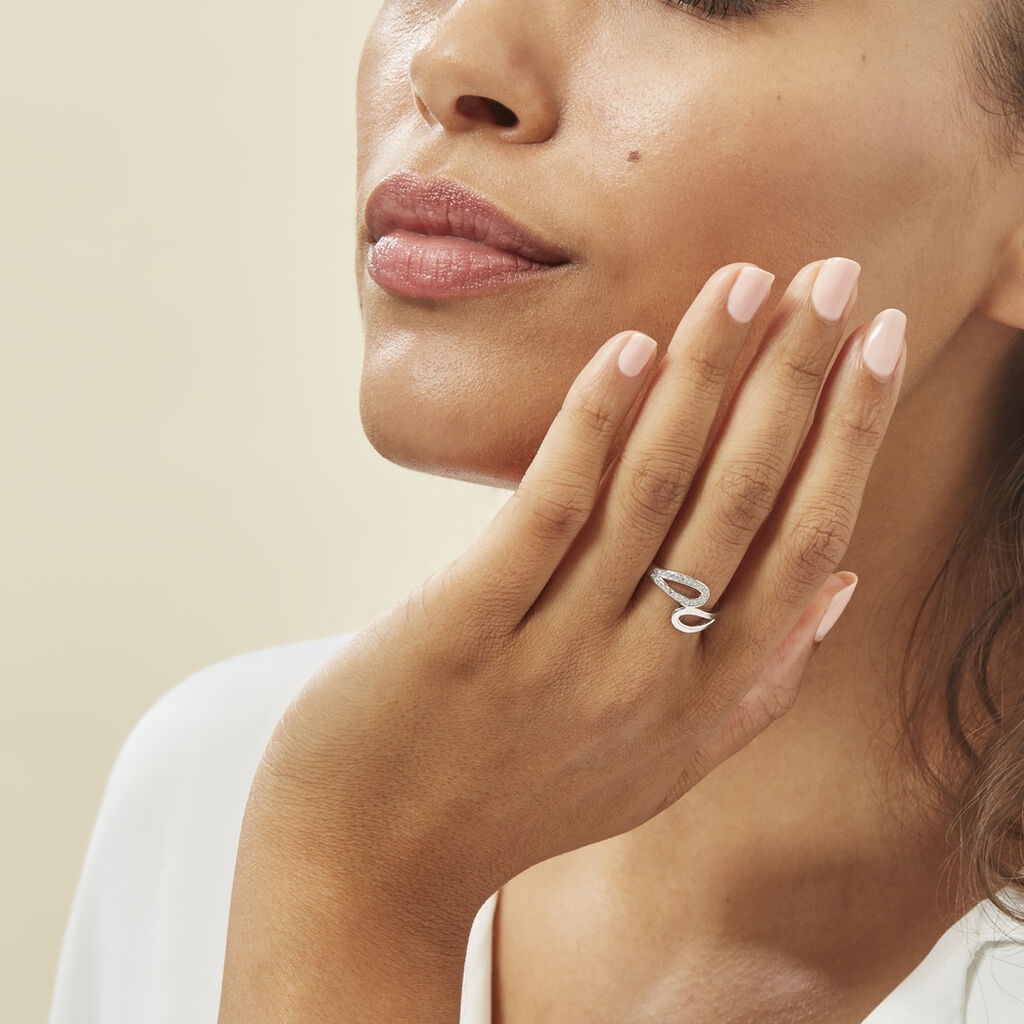 Bague Kali Argent Blanc Oxyde De Zirconium - Bagues avec pierre Femme | Histoire d’Or