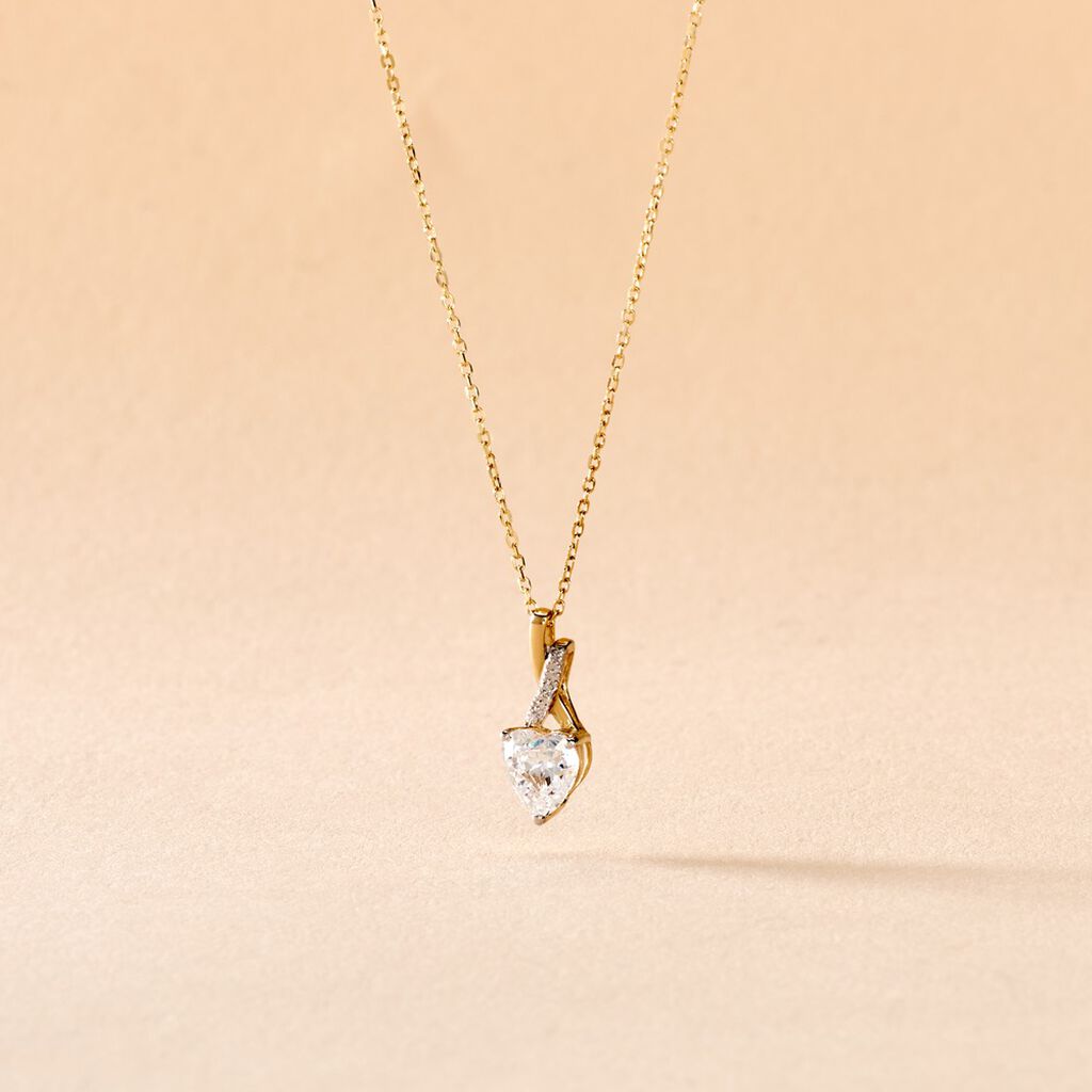 Collier Clothilde Or Jaune Oxyde De Zirconium - Colliers Femme | Histoire d&rsquo;Or