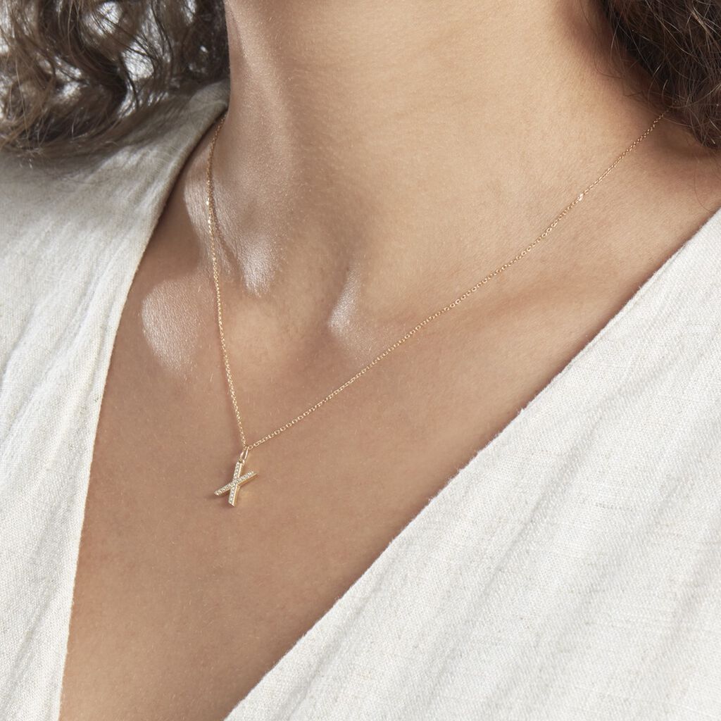 Pendentif Lettre X Or Jaune Oxyde - Pendentifs Femme | Histoire d’Or