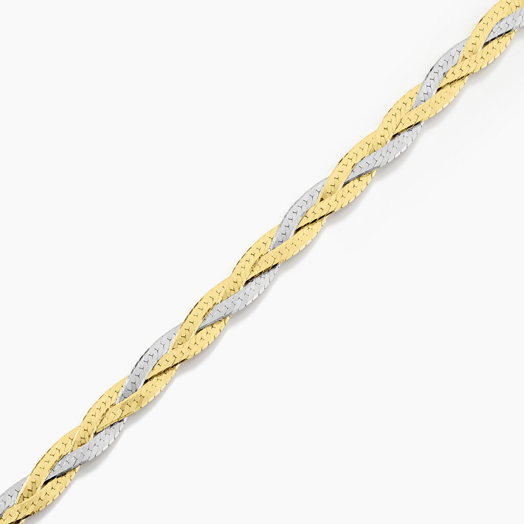 Bracelet Elae Argent Bicolore - Bracelets cha&icirc;ne Femme | Histoire d&rsquo;Or