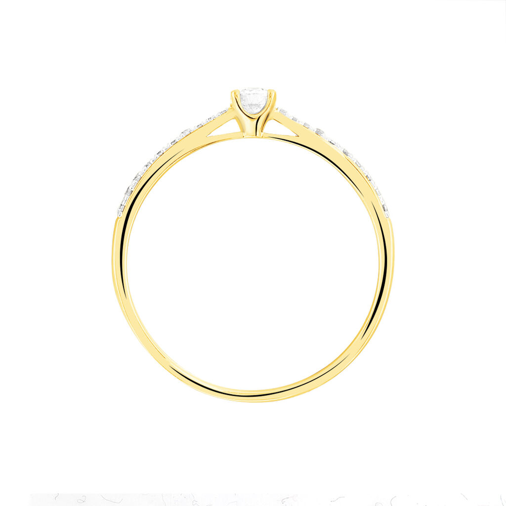 Bague Solitaire Hemera Or Jaune Diamant - Bagues solitaires Femme | Histoire d&rsquo;Or