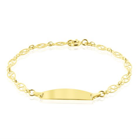 Bracelet Identité Eudoxie Maille Filigrane Or Jaune - Bracelets Communion Enfant | Histoire d’Or