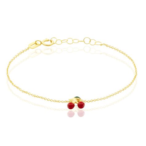 Bracelet Cherry Cerise Or Jaune - Bracelets Enfant | Histoire d’Or