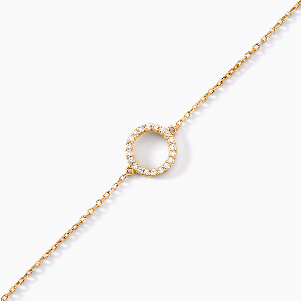 Bracelet Lim Or Jaune Oxyde De Zirconium - Bracelets Femme | Histoire d&rsquo;Or