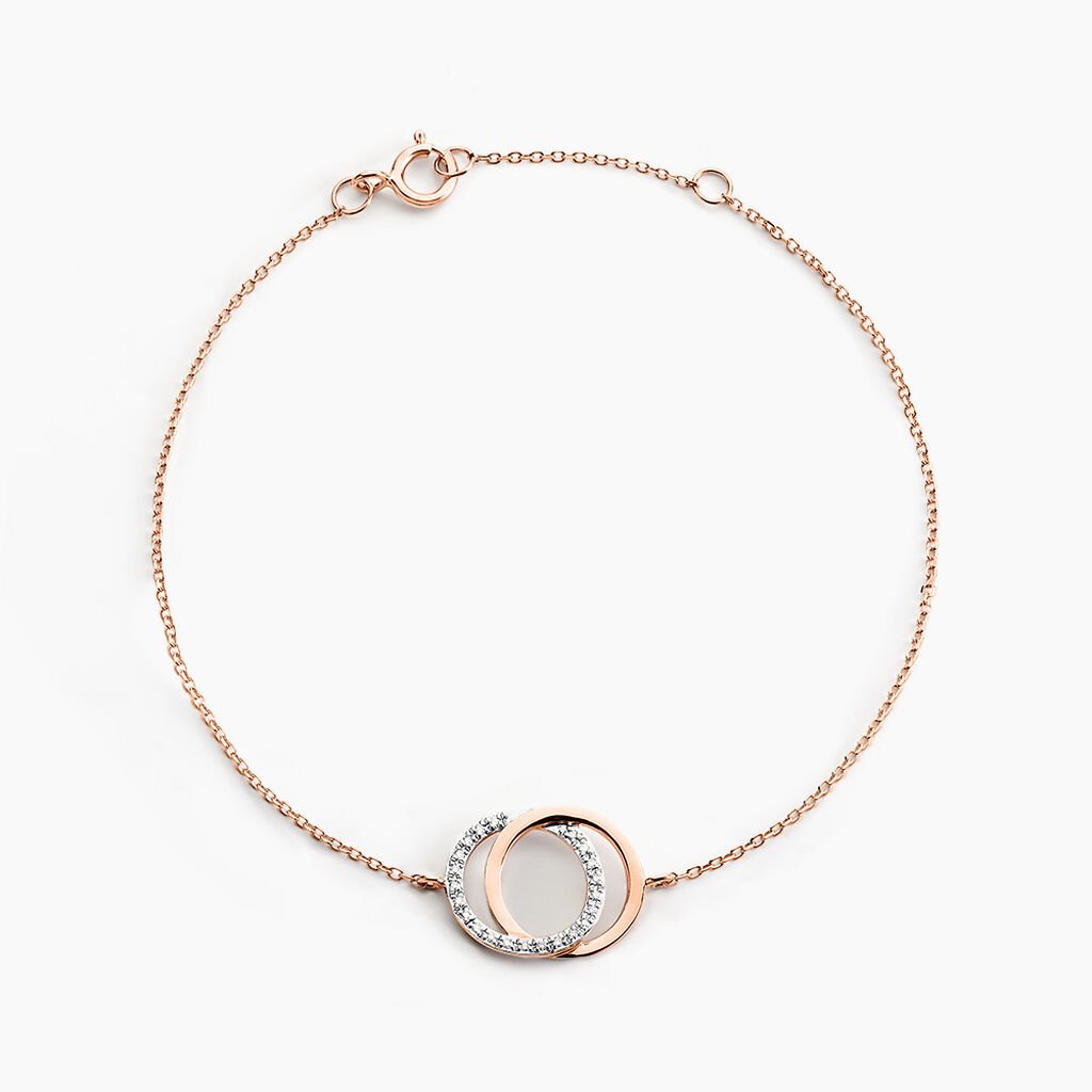 Bracelet Or Rose Tresha Diamants - Bracelets Femme | Histoire d&rsquo;Or