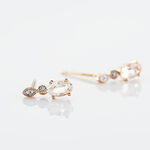 Boucles D'oreilles Puces Antonia Or Rose Morganite Et Diamant - Clous d'oreilles Femme | Histoire d&rsquo;Or