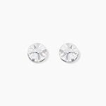 Boucles D'oreilles Puces Loeiza Argent Blanc Oxyde De Zirconium - Boucles d'oreilles fantaisie Femme | Histoire d&rsquo;Or