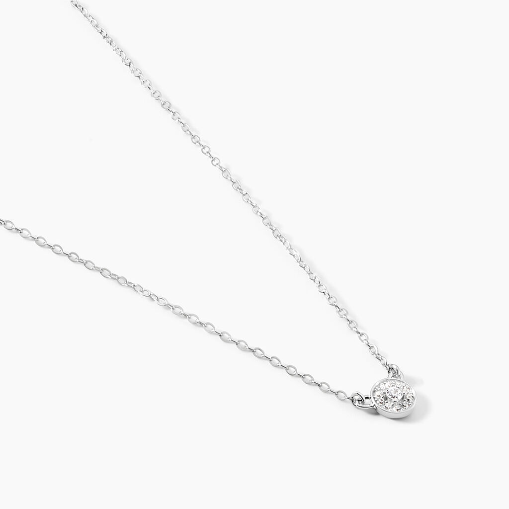 Collier Argent Blanc Auxana Oxyde De Zirconium - Colliers fantaisie Femme | Histoire d&rsquo;Or