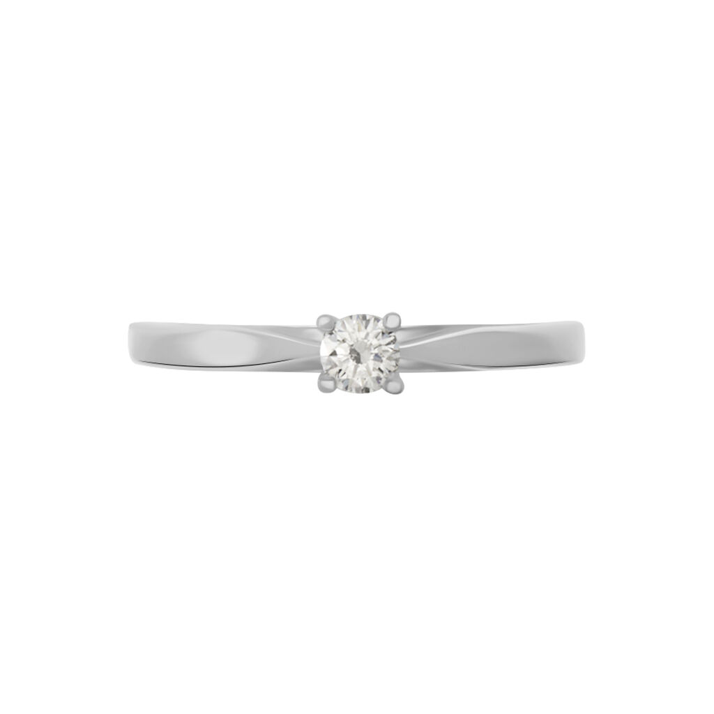 Bague Solitaire Celina Or Blanc Diamant - Bagues solitaires Femme | Histoire d’Or