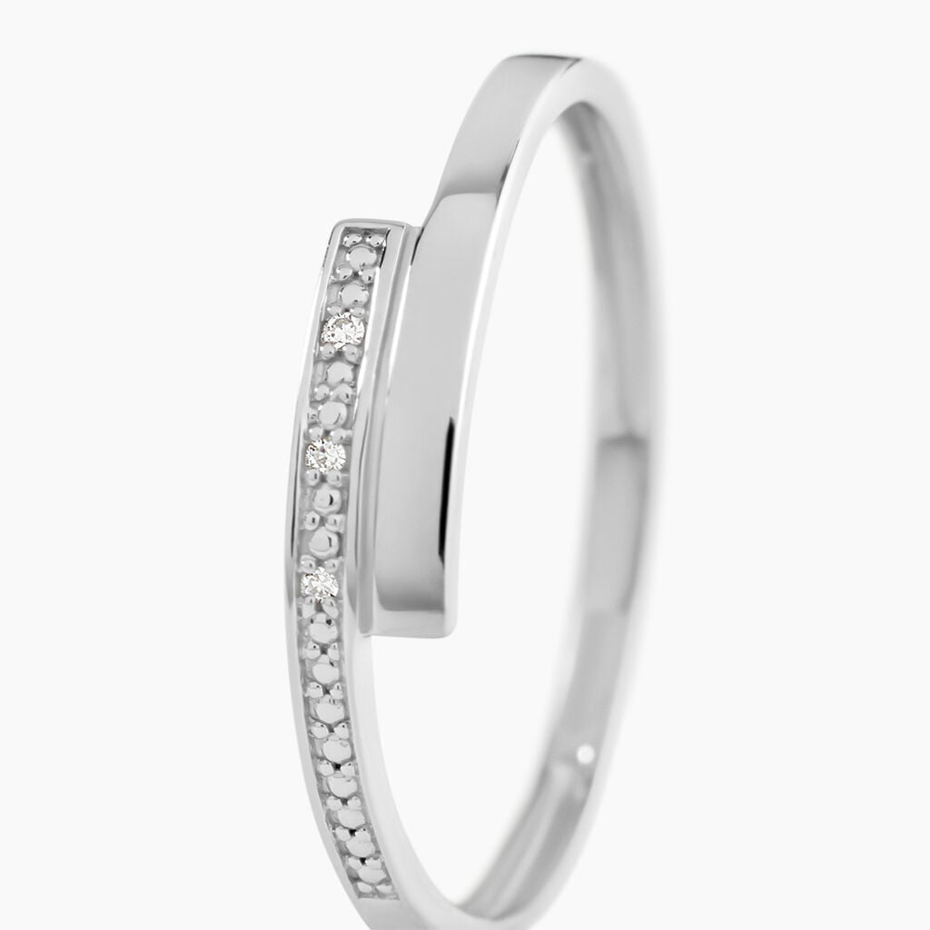 Bague Abigaelle Or Blanc Diamant - Bagues avec pierre Femme | Histoire d&rsquo;Or