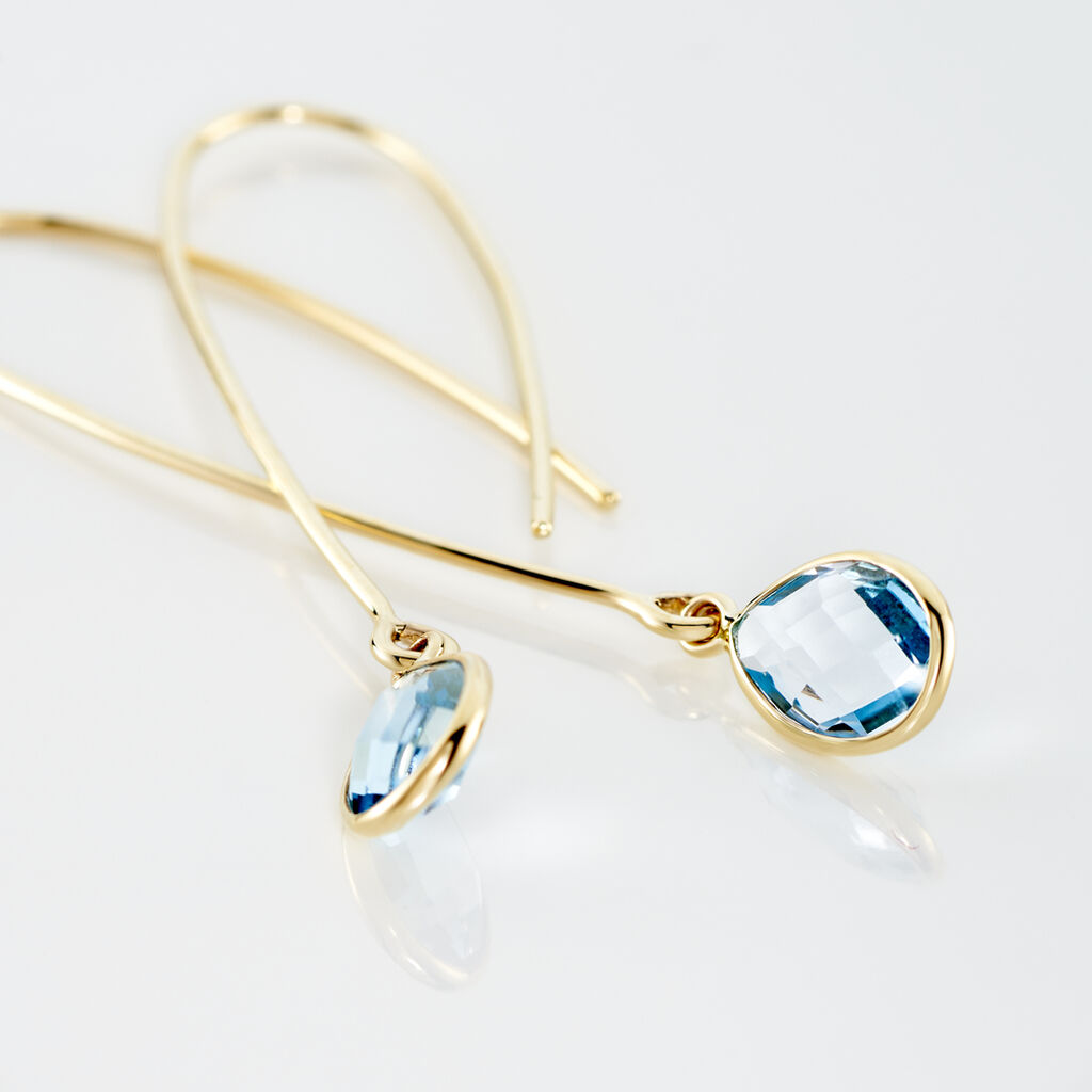 Cr&eacute;oles Phie Poire Or Jaune Topaze - Boucles d'oreilles cr&eacute;oles Femme | Histoire d&rsquo;Or