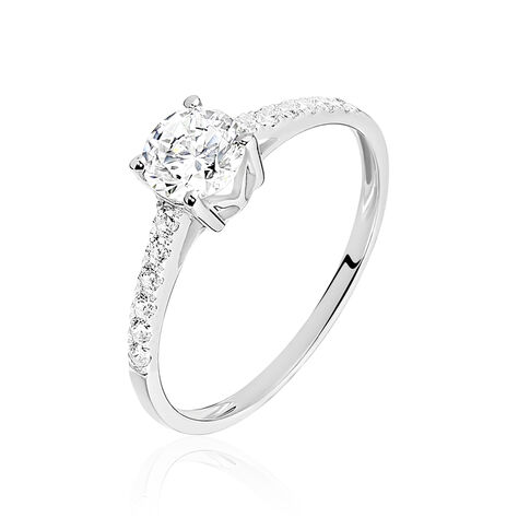 Bague Manon Or Blanc Oxyde De Zirconium - Bagues solitaires Femme | Histoire d’Or