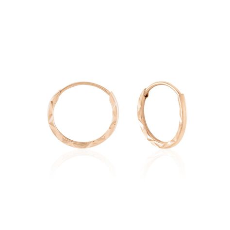 Créoles Valerina Or Rose - Boucles d'oreilles créoles Femme | Histoire d’Or
