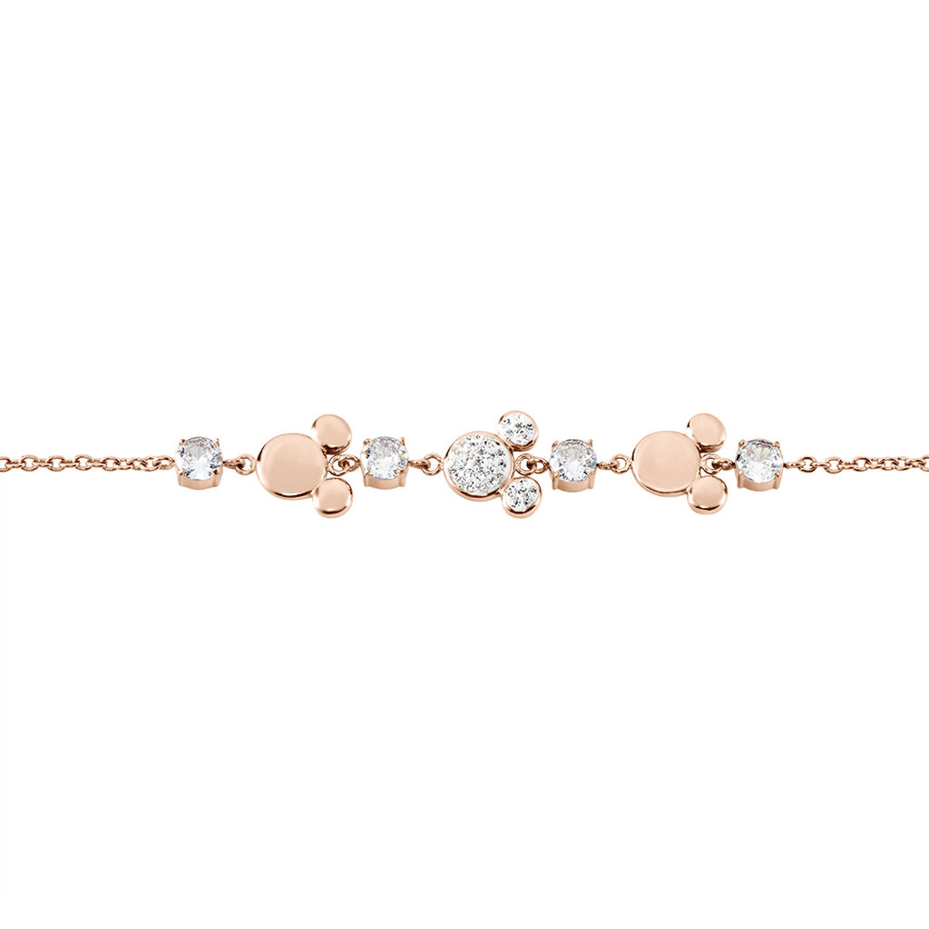 Bracelet Disney Acier Doré Rose Oxyde - Bracelets fantaisie Femme | Histoire d’Or
