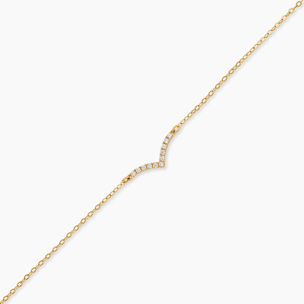 Bracelet Mohini Argent Dor&eacute; A L'Or 750/1000 Oxyde De Zirconium - Bracelets Femme | Histoire d&rsquo;Or