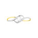 Bague Croise Or Bicolore Oxyde De Zirconium - Bagues solitaires Femme | Histoire d’Or