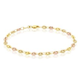 Bracelet Dami Maille Grain De Cafe Or Tricolore - Bracelets chaîne Femme | Histoire d’Or