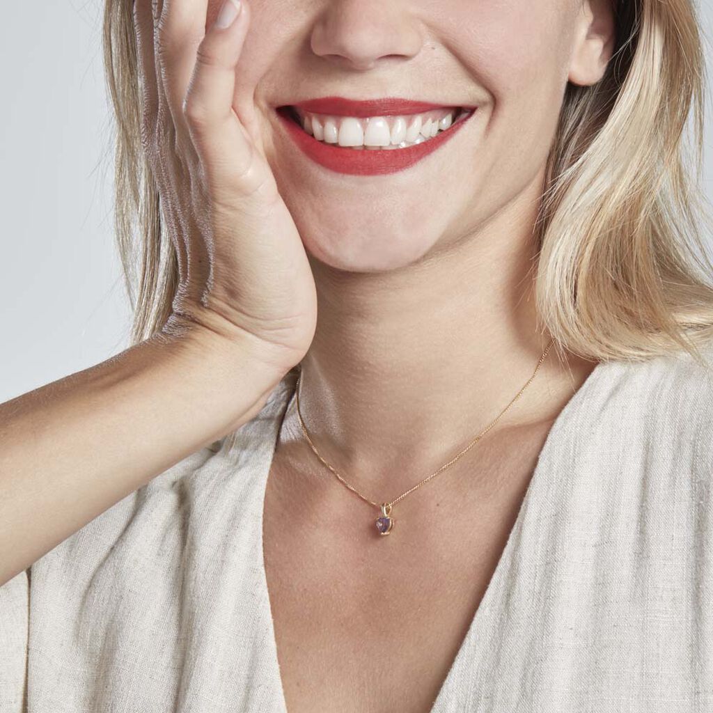 Pendentif Miyah Or Jaune Amethyste - Pendentifs Femme | Histoire d’Or