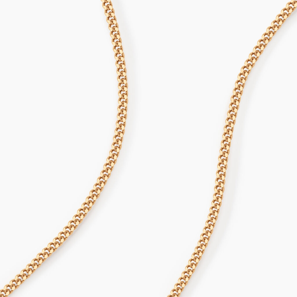 Cha&icirc;ne Clement Maille Gourmette Plaqu&eacute; Or Jaune - Chaines Homme | Histoire d&rsquo;Or