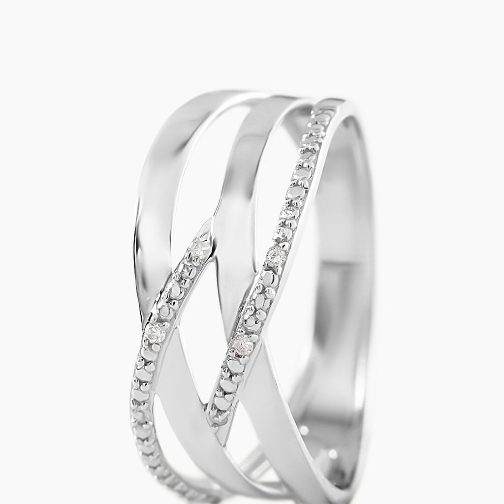 Bague Joassine Or Blanc Diamant - Bagues avec pierre Femme | Histoire d&rsquo;Or