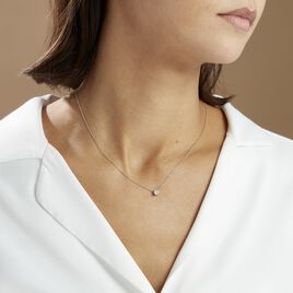 Collier Solitaire Victoria Platine Blanc Diamant - Colliers Femme | Histoire d’Or