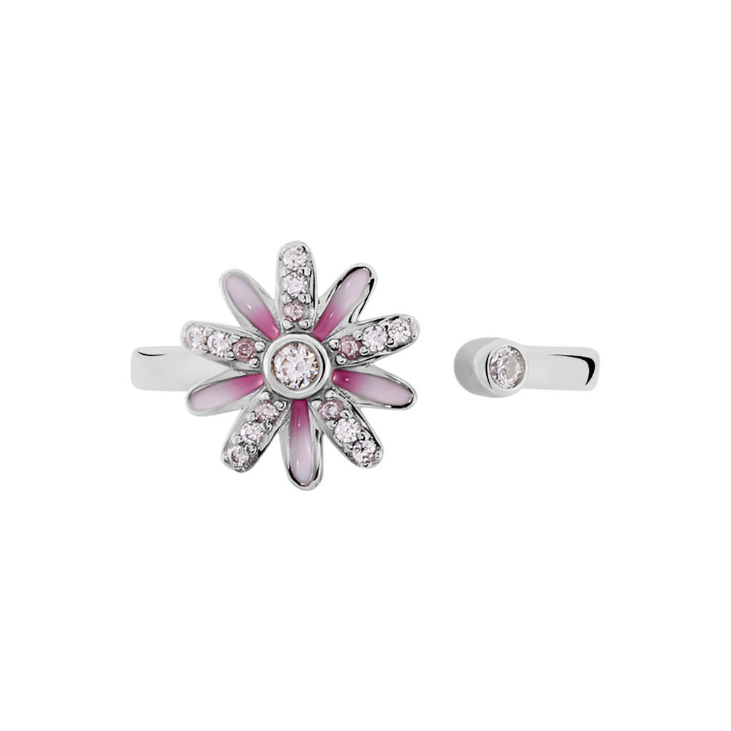 Bague Ambrose Argent Bicolore Oxyde De Zirconium - Bagues avec pierre Femme | Histoire d’Or