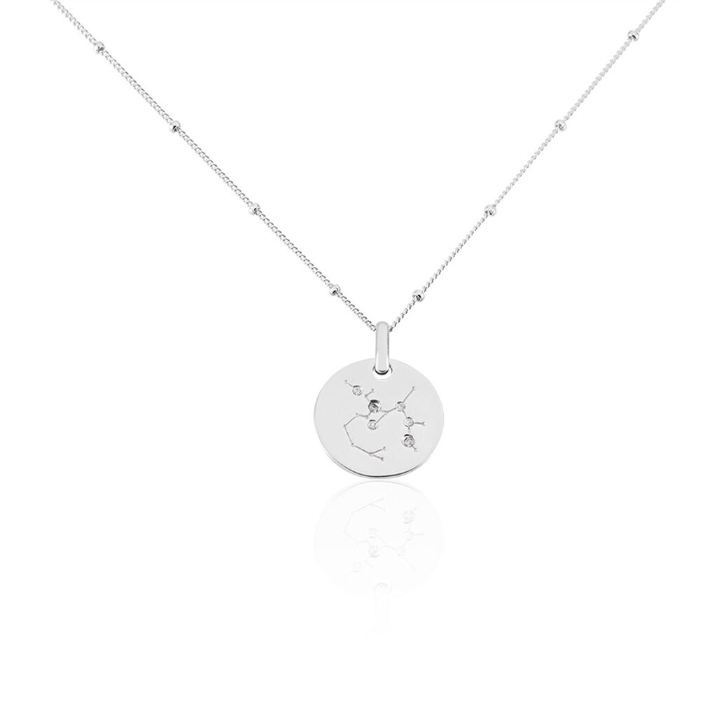 Collier Astr Argent Oxydes De Zirconium