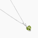 Collier Or Blanc Clothilde P&eacute;ridot - Colliers Femme | Histoire d&rsquo;Or