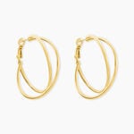 Cr&eacute;oles Seko&iuml;a Acier Jaune - Boucles d'oreilles cr&eacute;oles Femme | Histoire d&rsquo;Or