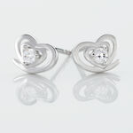 Boucles D'oreilles Puces Alou Argent Blanc Oxyde De Zirconium - Boucles d'oreilles fantaisie Femme | Histoire d&rsquo;Or