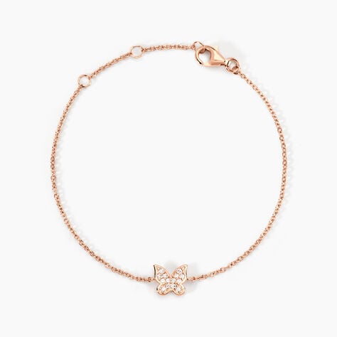 Bracelet Court Argent Rose Anne-lise Oxyde De Zirconium - Bracelets Femme | Histoire d&rsquo;Or