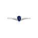 Bague Solitaire Goutte Or Blanc Saphir - Bagues solitaires Femme | Histoire d’Or