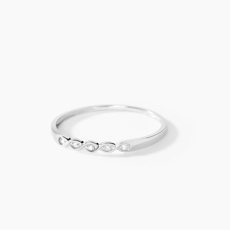 Alliance Terance Or Blanc Diamant - Alliances avec pierres  | Histoire d&rsquo;Or