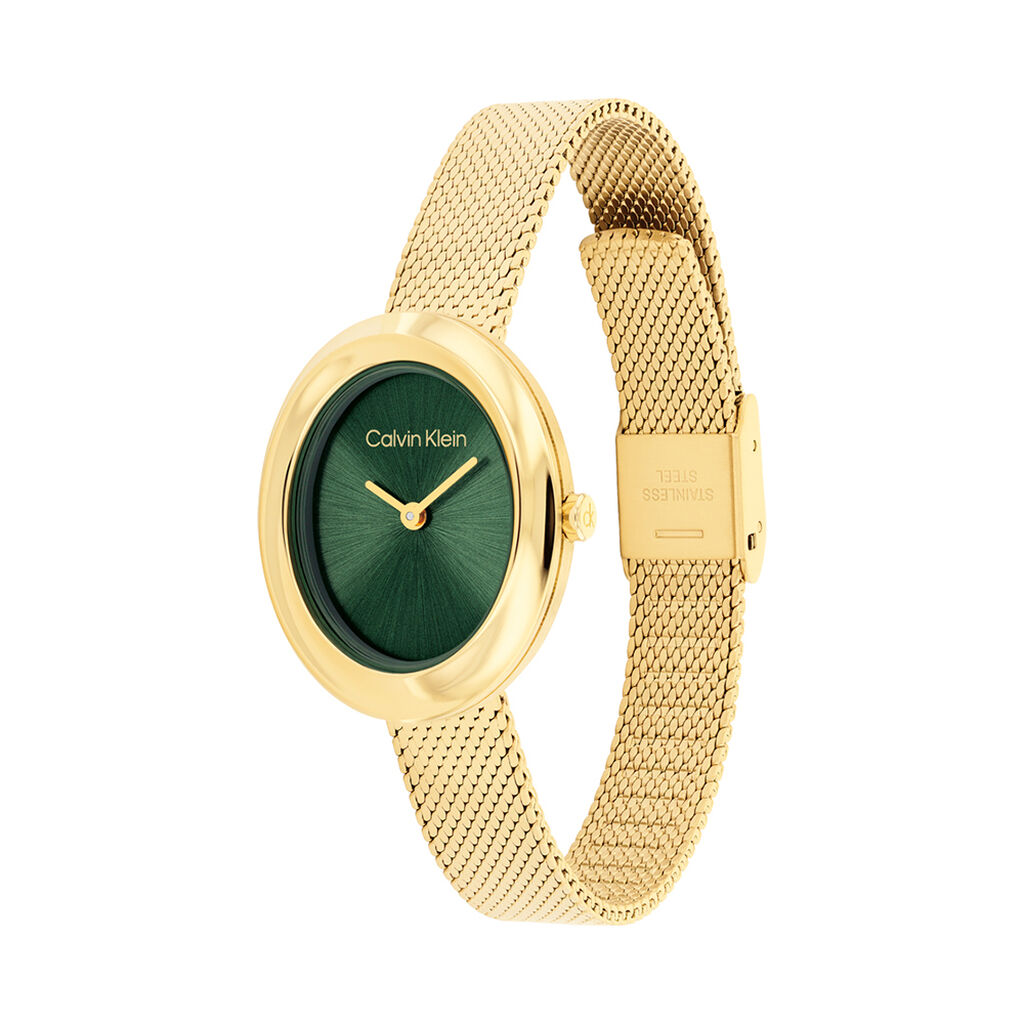 Montre Calvin Klein Twisted Bezel 24 Vert - Montres Femme | Histoire d&rsquo;Or