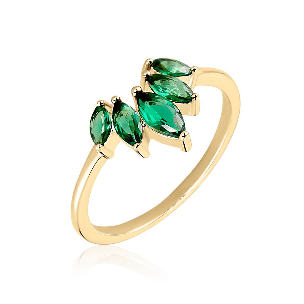 Bague Amazonia Plaqué Or Jaune Oxyde De Zirconium
