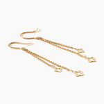 Boucles D'Oreilles Pendantes Narendra Argent Dor&eacute; A L'Or 750/1000 - Boucles d'oreilles pendantes Femme | Histoire d&rsquo;Or